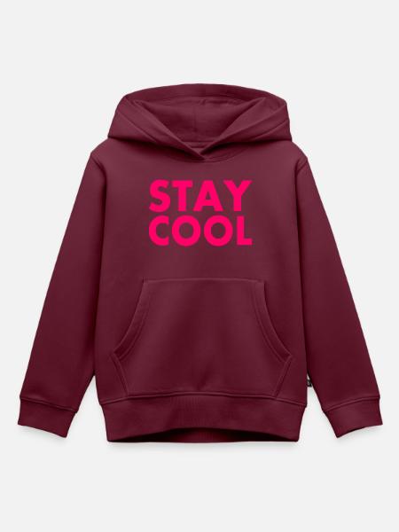 Stay cool - Kinder Premium Organic Hoodie - Burgunderrot