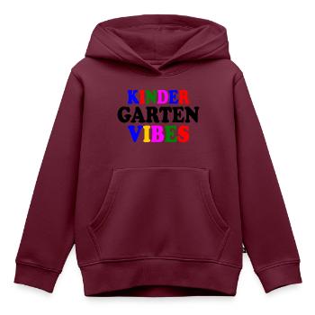 kindergarten vibes - Kinder Premium Organic Hoodie - Burgunderrot - Vorne - AI Model Kid Female (0cm)
