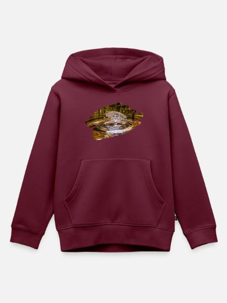 Wassertropfen - Kinder Premium Organic Hoodie - Burgunderrot