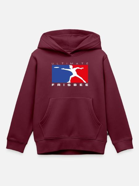 Ultimate Frisbee Sport USA - Kinder Premium Organic Hoodie - Burgunderrot