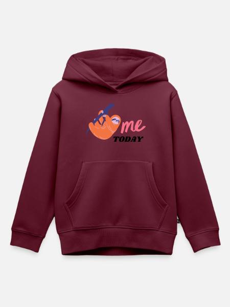 ME TODAY - Kinder Premium Organic Hoodie - Burgunderrot