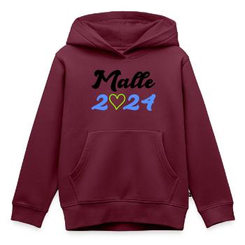 malle 2024 heart - Kinder Premium Organic Hoodie - Burgunderrot - Vorne - AI Model Kid Female (0cm)