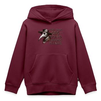 Ewige Pest - Kinder Premium Organic Hoodie - Burgunderrot - Vorne - AI Model Kid Female (0cm)