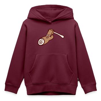 Axt Baum Fällen Holzfäller Wald Stumpf Holz Hacken - Kinder Premium Organic Hoodie - Burgunderrot - Vorne - AI Model Kid Female (0cm)