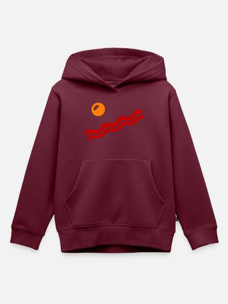 Frühstück - Kinder Premium Organic Hoodie - Burgunderrot