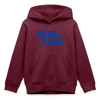 Seltene Perle Papa - Papa Geschenkidee - Kinder Premium Organic Hoodie - Burgunderrot - Vorne - AI Model Kid Female (0cm)