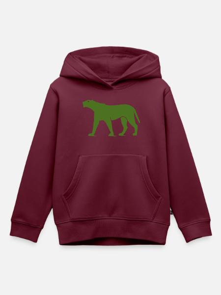 panther animal - Kinder Premium Organic Hoodie - Burgunderrot
