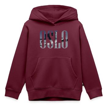 Oslo, Norwegen, Opernhaus, Norwegische Oper - Kinder Premium Organic Hoodie - Burgunderrot - Vorne - AI Model Kid Female (0cm)