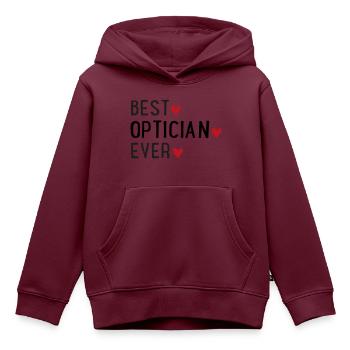 Optiker - Kinder Premium Organic Hoodie - Burgunderrot - Vorne - AI Model Kid Female (0cm)