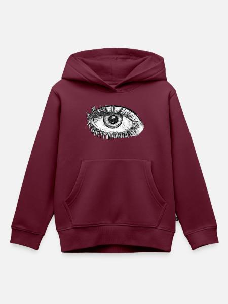 AUGE - Kinder Premium Organic Hoodie - Burgunderrot