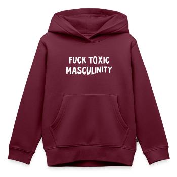 Feminismus Spruch Geschenk Vintage Emanzipation - Kinder Premium Organic Hoodie - Burgunderrot - Vorne - AI Model Kid Female (0cm)