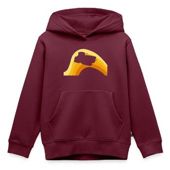 Bauer Ernte - Kinder Premium Organic Hoodie - Burgunderrot - Vorne - AI Model Kid Female (0cm)
