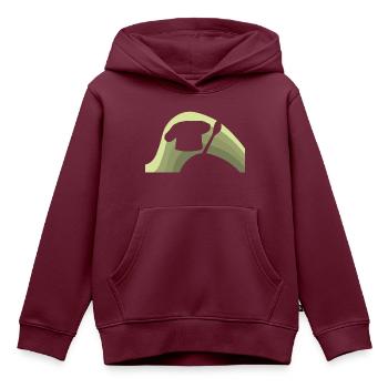 Backwaren Backen Kuchen - Kinder Premium Organic Hoodie - Burgunderrot - Vorne - AI Model Kid Female (0cm)