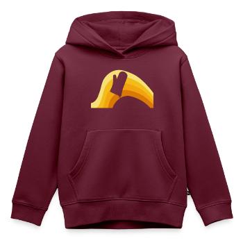 Backen Backwaren - Kinder Premium Organic Hoodie - Burgunderrot - Vorne - AI Model Kid Female (0cm)