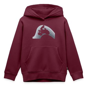 Quad Stunt - Kinder Premium Organic Hoodie - Burgunderrot - Vorne - AI Model Kid Female (0cm)