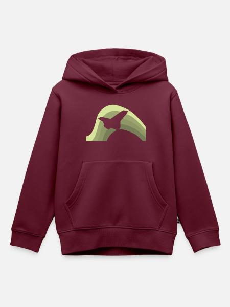 Flieger Flieger Pilot - Kinder Premium Organic Hoodie - Burgunderrot