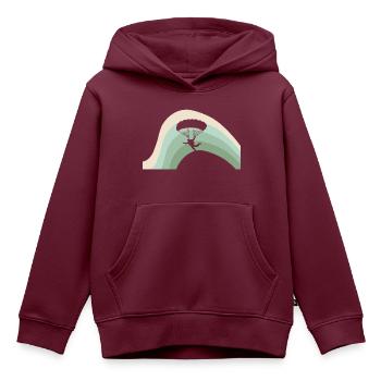 Skydiving Skydive Base Jumping - Kinder Premium Organic Hoodie - Burgunderrot - Vorne - AI Model Kid Female (0cm)