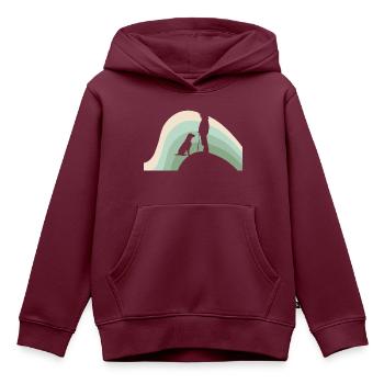 Hundetrainer Hundeschule Hundeerziehung - Kinder Premium Organic Hoodie - Burgunderrot - Vorne - AI Model Kid Female (0cm)