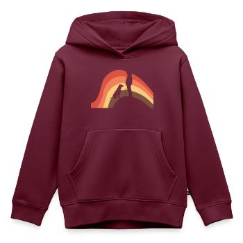 Hundetrainer Hundeschule - Kinder Premium Organic Hoodie - Burgunderrot - Vorne - AI Model Kid Female (0cm)