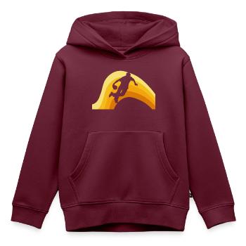 Bowling Bowlen Strike - Kinder Premium Organic Hoodie - Burgunderrot - Vorne - AI Model Kid Female (0cm)