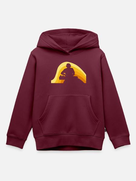 DJ Discjockey Trance - Kinder Premium Organic Hoodie - Burgunderrot