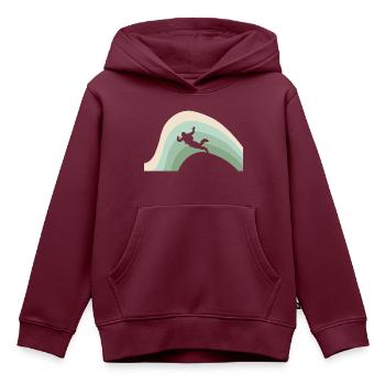 Skydiving Base Jumping Freifall - Kinder Premium Organic Hoodie - Burgunderrot - Vorne - AI Model Kid Female (0cm)