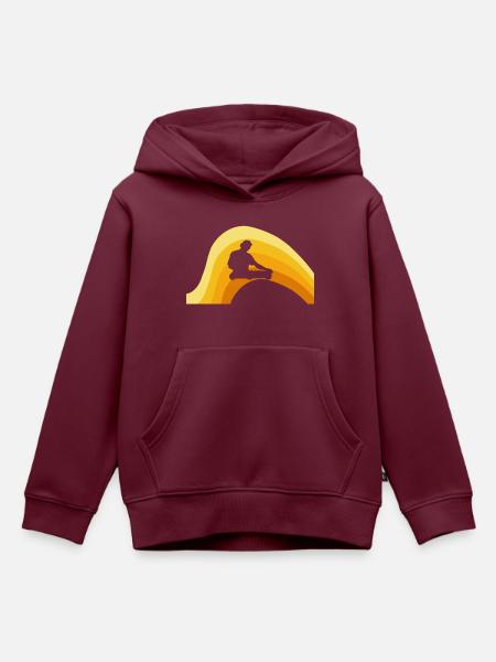 DJ Shuffle - Kinder Premium Organic Hoodie - Burgunderrot