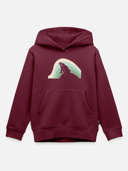 Frosch Quark Teich - Kinder Premium Organic Hoodie - Burgunderrot