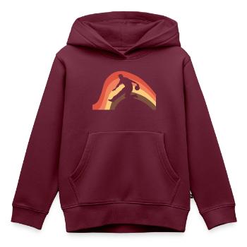 Bowling Strike - Kinder Premium Organic Hoodie - Burgunderrot - Vorne - AI Model Kid Female (0cm)