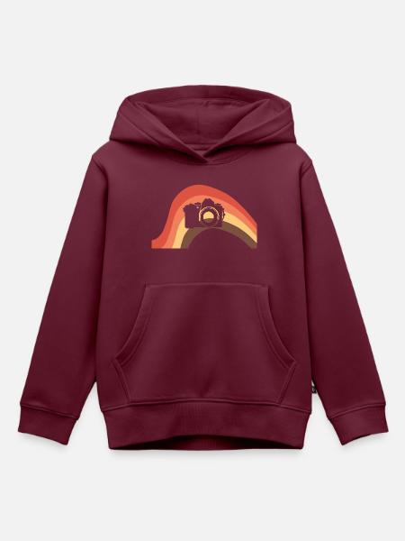 Fotografie Fotoshooting - Kinder Premium Organic Hoodie - Burgunderrot