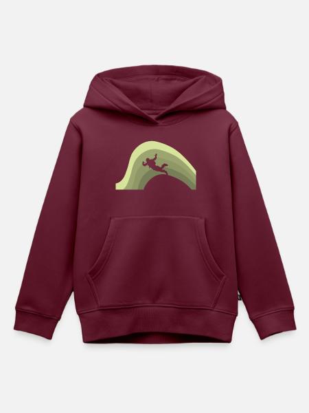 Skydiving Parachuting Adrenalin - Kinder Premium Organic Hoodie - Burgunderrot