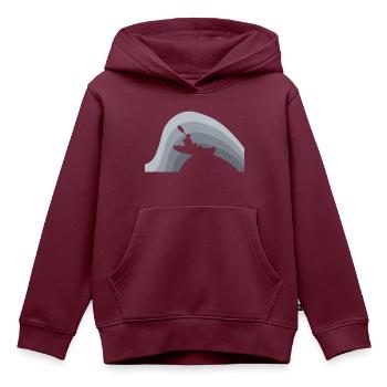 Kajakfahren Paddeln Ruder - Kinder Premium Organic Hoodie - Burgunderrot - Vorne - AI Model Kid Female (0cm)
