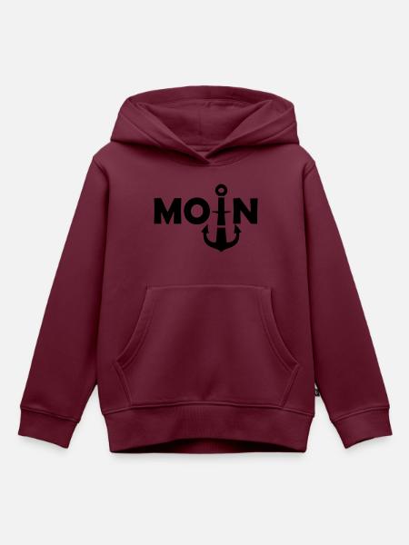 moin - Kinder Premium Organic Hoodie - Burgunderrot