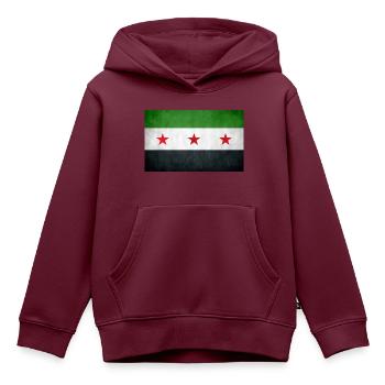 Syrien - Kinder Premium Organic Hoodie - Burgunderrot - Vorne - AI Model Kid Female (0cm)