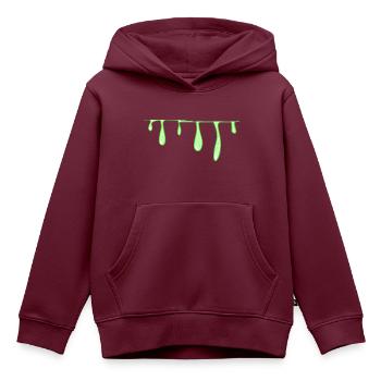 grüner schleim linie strich schleimig - Kinder Premium Organic Hoodie - Burgunderrot - Vorne - AI Model Kid Female (0cm)