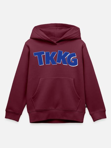 TKKG Junior Logo - Kinder Premium Organic Hoodie - Burgunderrot