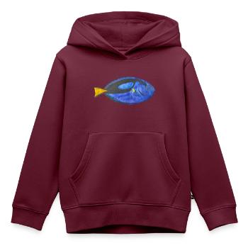 Blauer Doktorfisch Schnorcheln Fisch Aquarium Riff - Kinder Premium Organic Hoodie - Burgunderrot - Vorne - AI Model Kid Female (0cm)