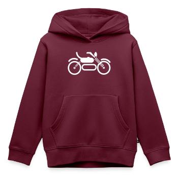 Motorbike - Kinder Premium Organic Hoodie - Burgunderrot - Vorne - AI Model Kid Female (0cm)
