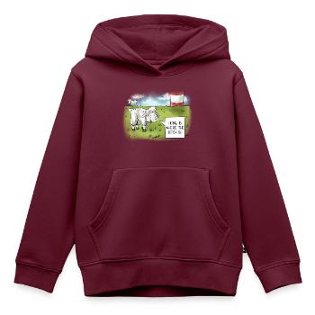 Deichschaf - Kinder Premium Organic Hoodie - Burgunderrot - Vorne - AI Model Kid Female (0cm)