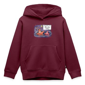 Sternschnuppe - Kinder Premium Organic Hoodie - Burgunderrot - Vorne - AI Model Kid Female (0cm)