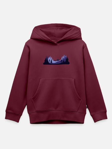 Arktis - Kinder Premium Organic Hoodie - Burgunderrot
