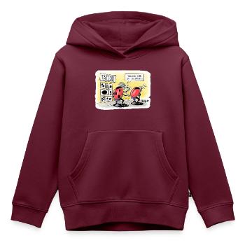 Tattoo-Kaefer - Kinder Premium Organic Hoodie - Burgunderrot - Vorne - AI Model Kid Female (0cm)
