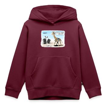 Metal Giraffe - Kinder Premium Organic Hoodie - Burgunderrot - Vorne - AI Model Kid Female (0cm)