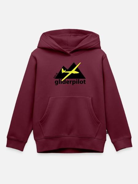 soaring-tv: gliderpilot - Kinder Premium Organic Hoodie - Burgunderrot