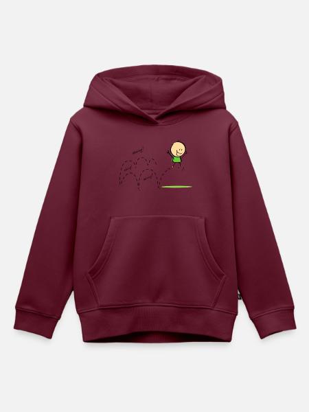 Frühling - Kinder Premium Organic Hoodie - Burgunderrot
