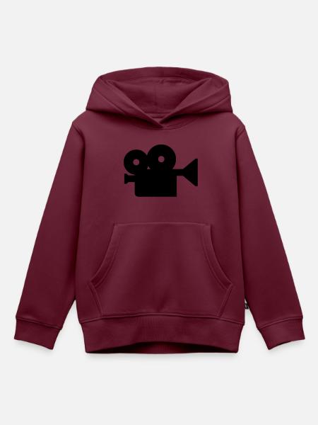 kamera foto - Kinder Premium Organic Hoodie - Burgunderrot