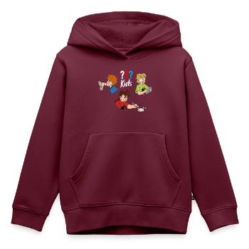 Die Drei ??? Kids Detektive - Kinder Premium Organic Hoodie - Burgunderrot - Vorne - AI Model Kid Female (0cm)