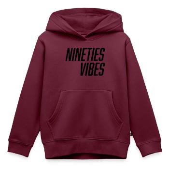 Nineties Vibes - Kinder Premium Organic Hoodie - Burgunderrot - Vorne - AI Model Kid Female (0cm)