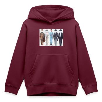 Traummann von 1910 - Kinder Premium Organic Hoodie - Burgunderrot - Vorne - AI Model Kid Female (0cm)