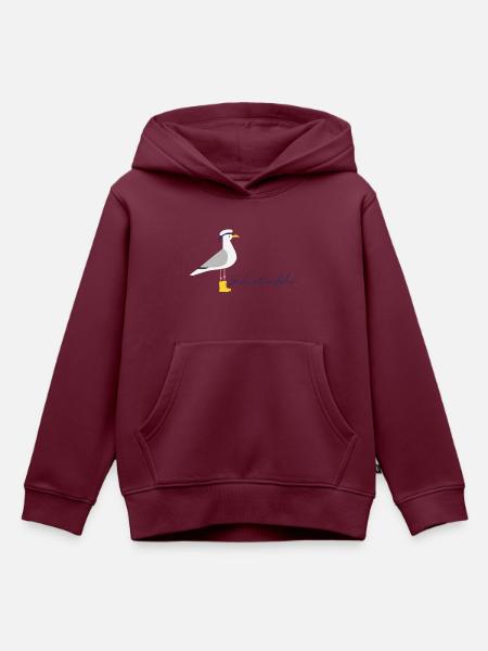 Möwe Gummistiefel SCHIETWEDDER - Kinder Premium Organic Hoodie - Burgunderrot